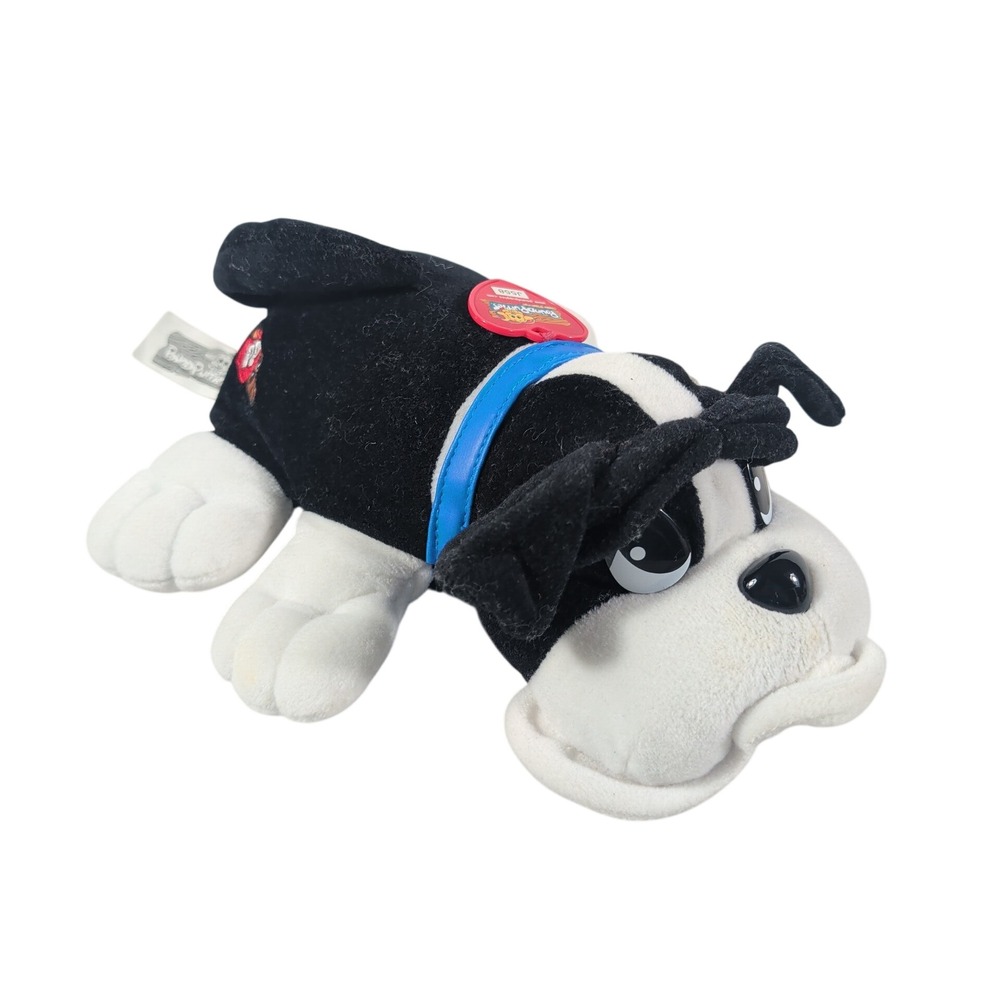 Jakks Pacific Plush Small Black White Pound Puppies Dog Polyester J558